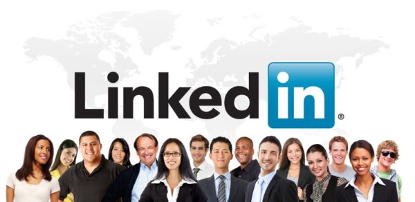 LinkedIn logo with people of all ages from the United States, showing that LinkedIn is a popular social media platform for professionals of all ages in the USA